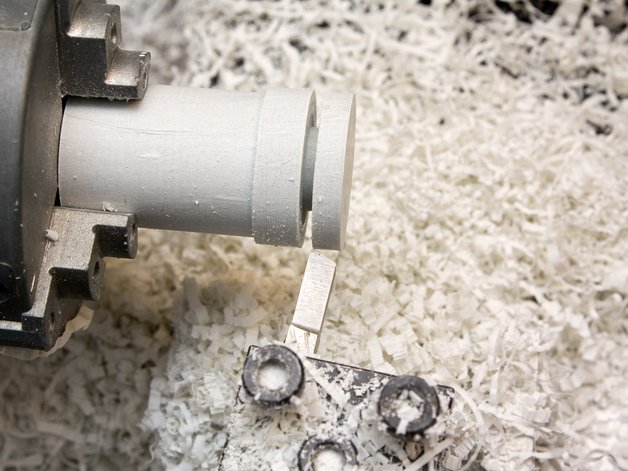 lathe turning model with plastic