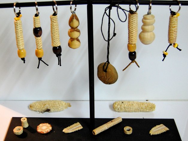 wooden jewelry made with unimat