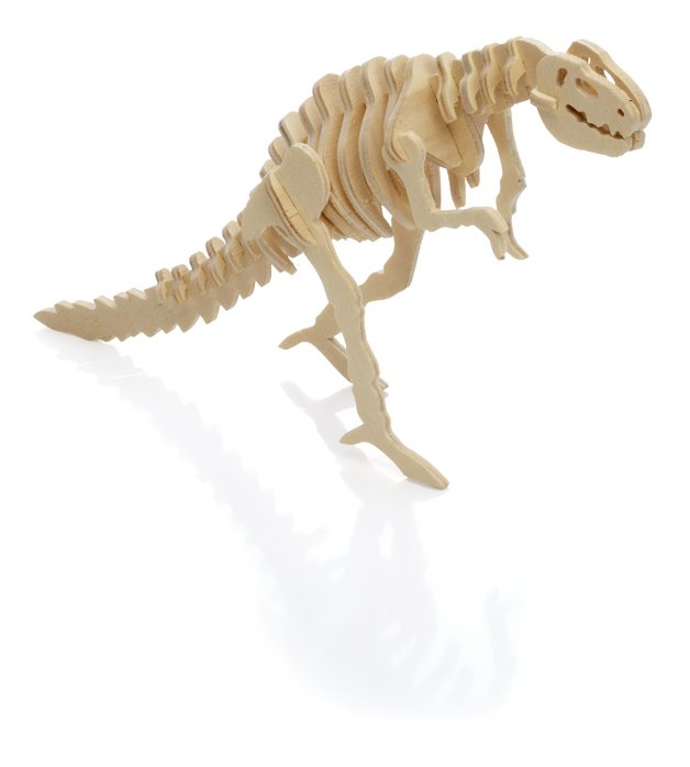 Wooden dinosaur model