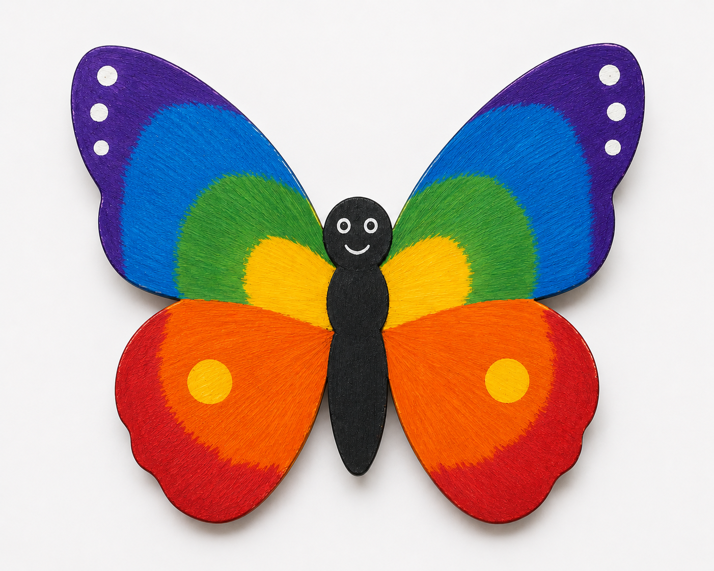 Kind sägt einen Holzschmetterling mit PLAYmake